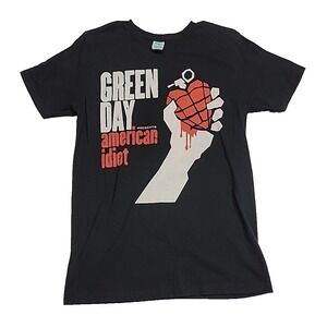 Vintage Pacific Green Day Rock Band American Idiot T-Shirt Women's M Made In USA